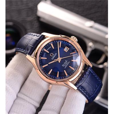 Replica De Ville A21j Automatic Movement Mens Watch Blue Dial Leather Strap A E81