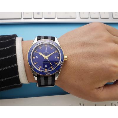 Replica Seamaster A21j Automatic Movement Mens Watch Blue Dial Nylon Strap A E82