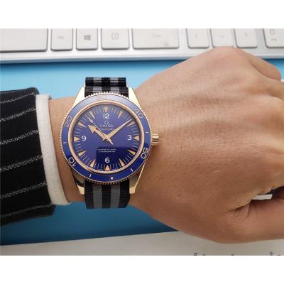 Replica Seamaster A21j Automatic Movement Mens Watch Blue Dial Nylon Strap A E82