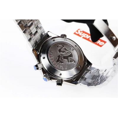 Replica Seamaster Japan Quartz Chronograph Movement Mens Watch Black Dial Stainless Steel E87