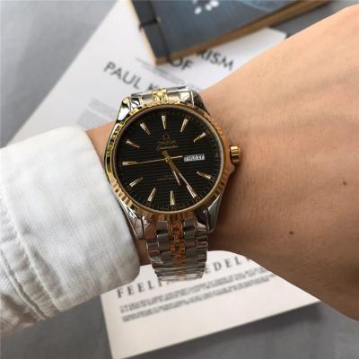 Replica De Ville Japan Miyota 8215 Automatic Movement Mens Watch Black Dial Two Tone Yellow Gold A E93