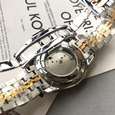 Replica De Ville Japan Miyota 8215 Automatic Movement Mens Watch Black Dial Two Tone Yellow Gold A E93