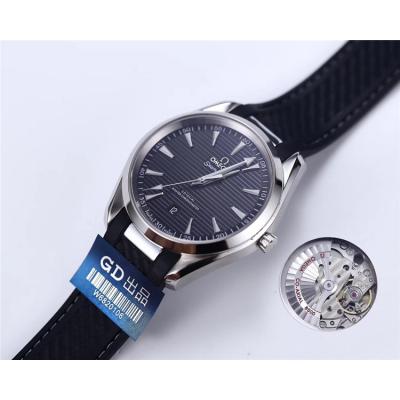 Replica Seamaster Japan Miyota 821A Automatic Movement Mens Watch Black Dial Rubber Strap E117