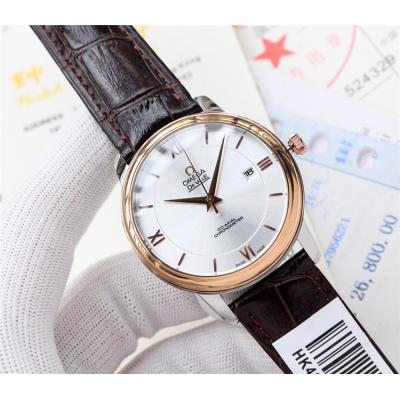 Replica De Ville Japan Miyota 8215 Automatic Movement Mens Watch Blue Dial Leather Strap A E118