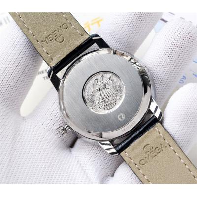 Replica De Ville Japan Miyota 8215 Automatic Movement Mens Watch White Dial Leather Strap B E118