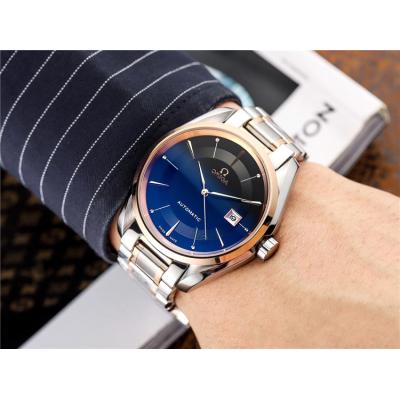 Replica De Ville A21j Automatic Movement Mens Watch Blue Dial Stainless Steel A E126