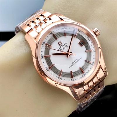 Replica De Ville A21j Automatic Movement Mens Watch White Dial Rose Gold A E127