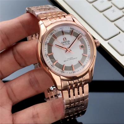 Replica De Ville A21j Automatic Movement Mens Watch White Dial Rose Gold A E127