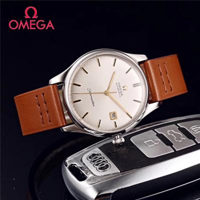 Replica Seamaster A21j Automatic Movement Mens Watch White Dial Leather Strap E128