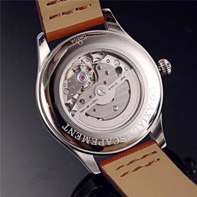 Replica Seamaster A21j Automatic Movement Mens Watch White Dial Leather Strap E128