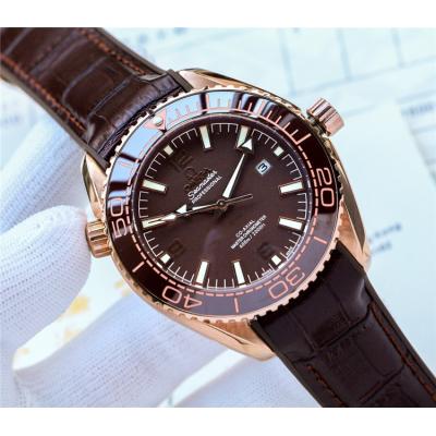 Replica Seamaster Japan Miyota 8215 Automatic Movement Mens Watch Blue Dial Leather Strap E133