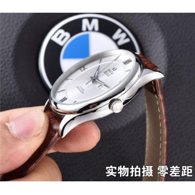 Replica De Ville A21j Automatic Movement Mens Watch Silver Dial Leather Strap B E134