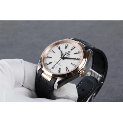 Replica Seamaster 8900 Automatic Movement Mens Watch White Dial Rubber Strap E135