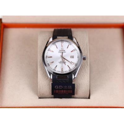 Replica Seamaster Japan Miyota 821A Automatic Movement Mens Watch Silver Dial Rubber Strap A E137