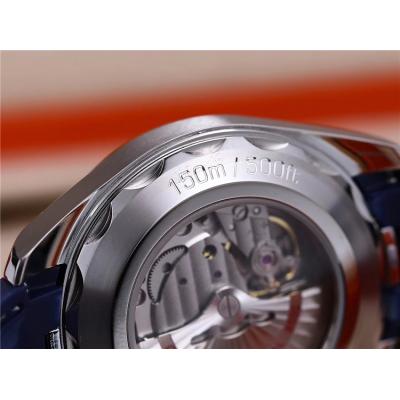 Replica Seamaster Japan Miyota 821A Automatic Movement Mens Watch Blue Dial Rubber Strap B E137