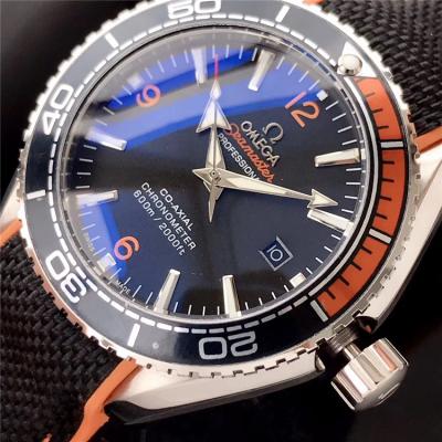 Replica Seamaster A21j Automatic Movement Mens Watch Black Dial Nylon Strap A E140