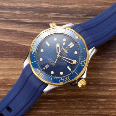 Replica Seamaster Japan Miyota 8215 Automatic Movement Mens Watch Blue Dial Rubber Strap E143