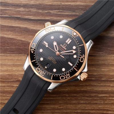 Replica Seamaster Japan Miyota 8215 Automatic Movement Mens Watch Blue Dial Rubber Strap E143