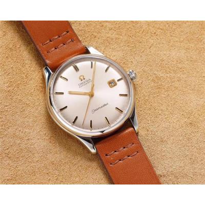 Replica Seamaster A21j Automatic Movement Mens Watch White Dial Leather Strap E149