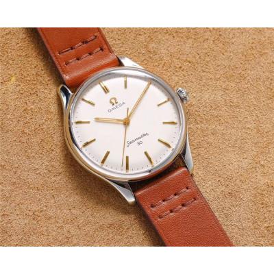 Replica Seamaster A21j Automatic Movement Mens Watch White Dial Leather Strap E149