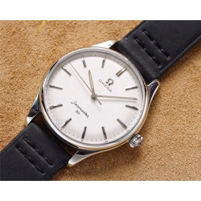 Replica Seamaster A21j Automatic Movement Mens Watch White Dial Leather Strap E149