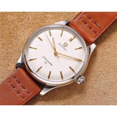 Replica Seamaster A21j Automatic Movement Mens Watch White Dial Leather Strap E149