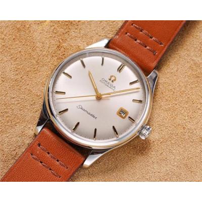 Replica Seamaster A21j Automatic Movement Mens Watch White Dial Leather Strap E149