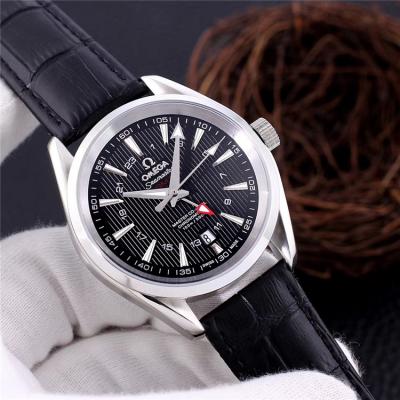 Replica Seamaster A21j Automatic Movement Mens Watch White Dial Leather Strap A E163