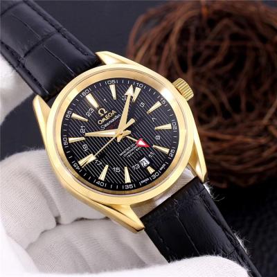 Replica Seamaster A21j Automatic Movement Mens Watch Black Dial Yellow Gold B E163