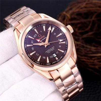 Replica Seamaster A21j Automatic Movement Mens Watch Blue Dial Rose Gold C E163