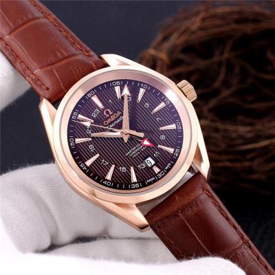 Replica Seamaster A21j Automatic Movement Mens Watch Blue Dial Rose Gold C E163