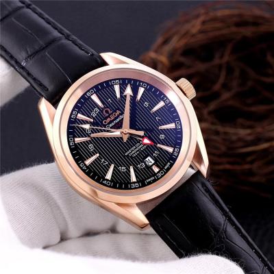 Replica Seamaster A21j Automatic Movement Mens Watch Blue Dial Rose Gold C E163