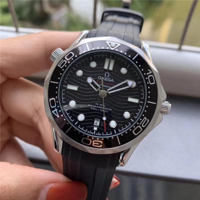 Replica Seamaster A21j Automatic Movement Mens Watch Black Dial Rubber Strap A E167