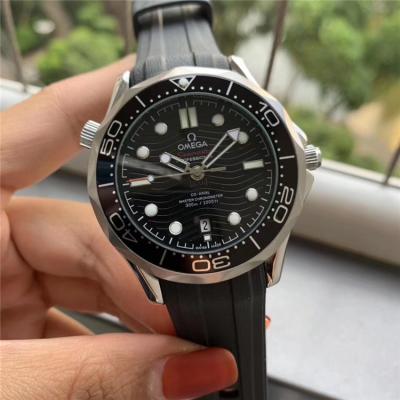 Replica Seamaster A21j Automatic Movement Mens Watch Black Dial Rubber Strap A E167