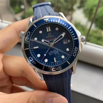 Replica Seamaster A21j Automatic Movement Mens Watch Blue Dial Rubber Strap B E168