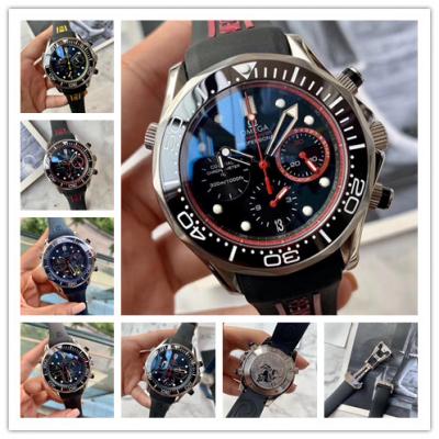 Replica Seamaster A21j Automatic Movement Mens Watch Black Dial Rubber Strap A E170