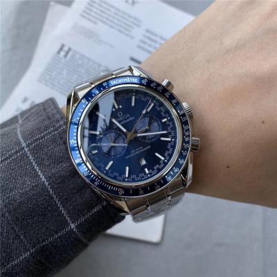 Replica Speedmaster A21j Automatic Movement Mens Watch Blue Dial Stainless Steel E179