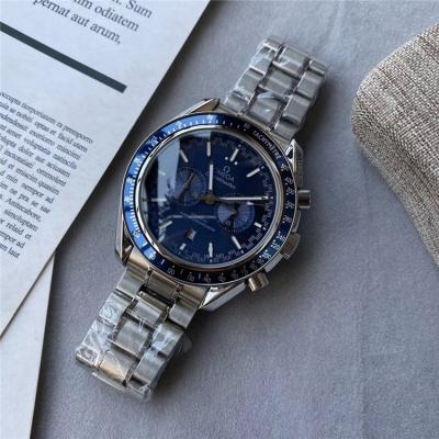 Replica Speedmaster A21j Automatic Movement Mens Watch Blue Dial Stainless Steel E179