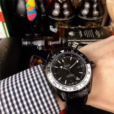 Replica Speedmaster A21j Automatic Movement Mens Watch Black Dial Stainless Steel E183