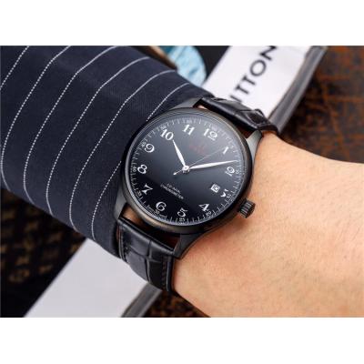 Replica De Ville A21j Automatic Movement Mens Watch Black Dial Leather Strap A E197