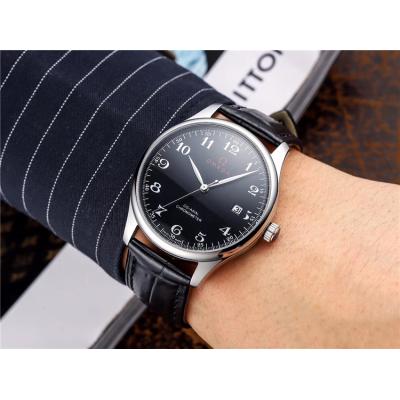 Replica De Ville A21j Automatic Movement Mens Watch Black Dial Leather Strap A E197