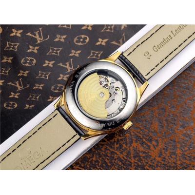 Replica De Ville A21j Automatic Movement Mens Watch Black Dial Leather Strap A E197