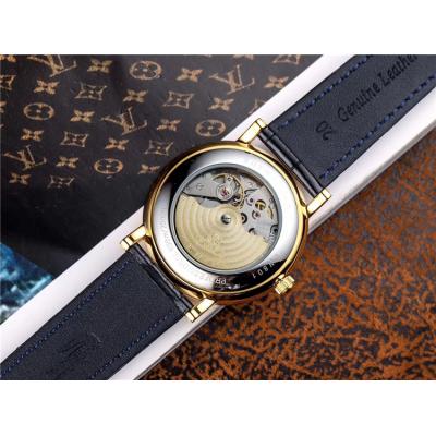 Replica Constellation A21j Automatic Movement Mens Watch White Dial Leather Strap A E199