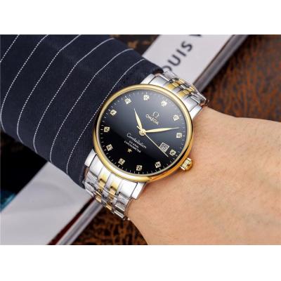 Replica Constellation A21j Automatic Movement Mens Watch Black Dial Stainless Steel B E199