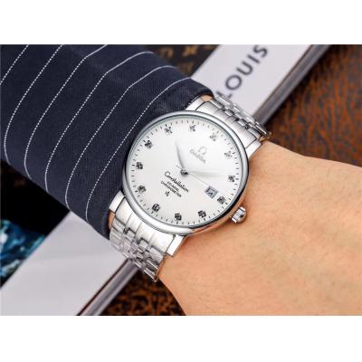 Replica Constellation A21j Automatic Movement Mens Watch Black Dial Stainless Steel B E199