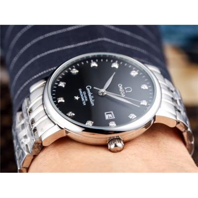 Replica Constellation A21j Automatic Movement Mens Watch Black Dial Stainless Steel B E199