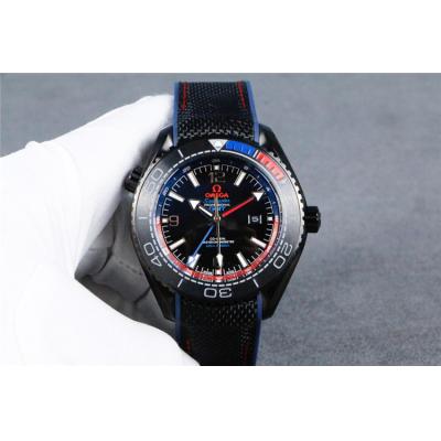 Replica Seamaster A21j Automatic Movement Mens Watch Black Dial Nylon Rubber Strap B E208