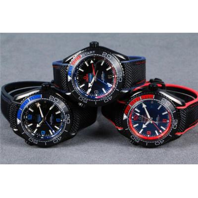 Replica Seamaster A21j Automatic Movement Mens Watch Black Dial Nylon Rubber Strap B E208