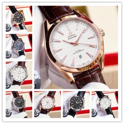 Replica Seamaster Japan Miyota 8215 Automatic Movement Mens Watch White Dial Leather Strap B E209