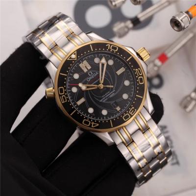 Replica Seamaster A21j Automatic Movement Mens Watch Blue Dial Two Tone Yellow Gold A E216